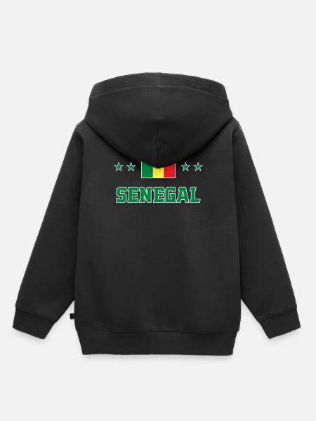 Senegal - Kinder Premium Organic Hoodie - Schwarz