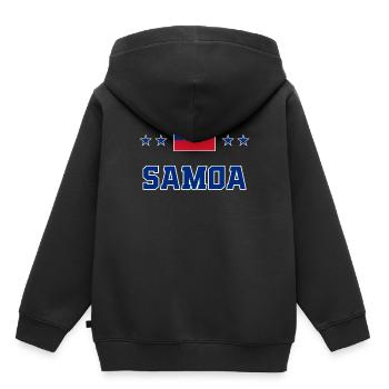 Samoa - Kinder Premium Organic Hoodie - Schwarz - Hinten - AI Model Kid Male (0cm)