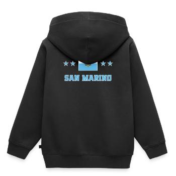 San Marino - Kids Premium Organic Hoodie - black - Back - AI Model Kid Male (0cm)