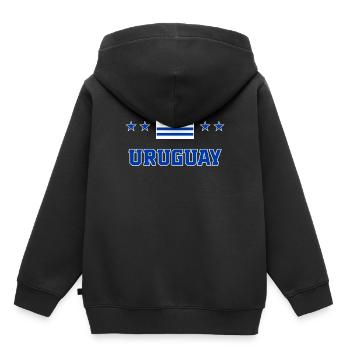 Uruguay - Sweat Premium à capuche enfant bio - noir - Dos - AI Model Kid Male (0cm)