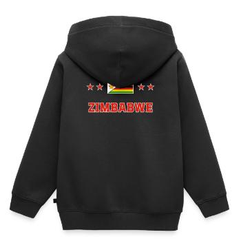 Zimbabwe - Sweat Premium à capuche enfant bio - noir - Dos - AI Model Kid Male (0cm)