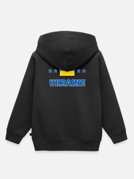 Ukraine - Kinder Premium Organic Hoodie - Schwarz