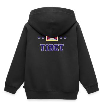 Tibet - Sweat Premium à capuche enfant bio - noir - Dos - AI Model Kid Male (0cm)