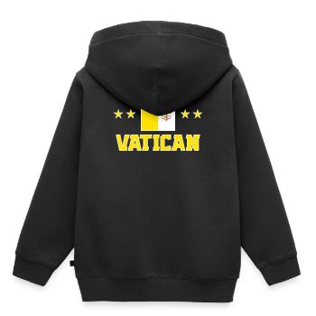 Vatican - Sweat Premium à capuche enfant bio - noir - Dos - AI Model Kid Male (0cm)
