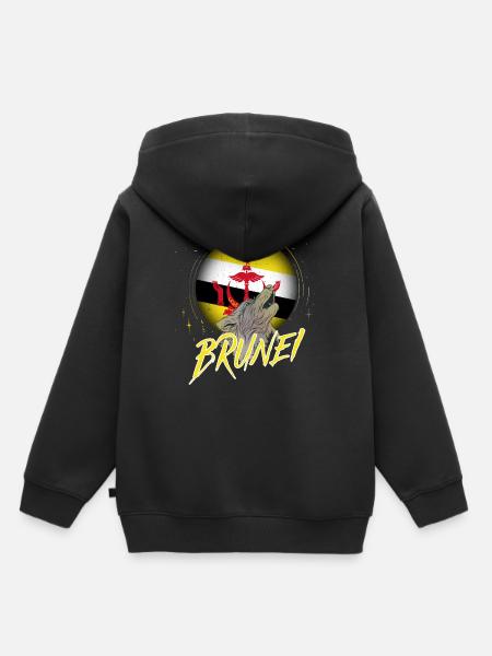 Brunei - Kinder Premium Organic Hoodie - Schwarz