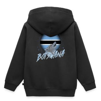 Botswana - Kinder Premium Organic Hoodie - Schwarz - Hinten - AI Model Kid Male (0cm)