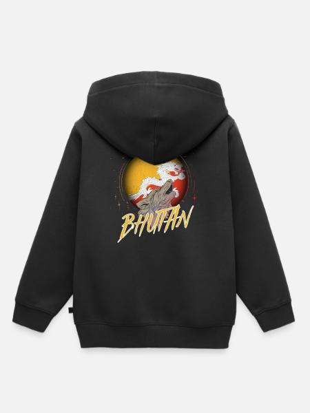 Bhutan - Kinder Premium Organic Hoodie - Schwarz