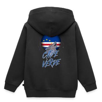 Kap Verde - Kinder Premium Organic Hoodie - Schwarz - Hinten - AI Model Kid Male (0cm)