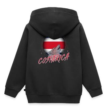 Costa Rica - Kinder Premium Organic Hoodie - Schwarz - Hinten - AI Model Kid Male (0cm)