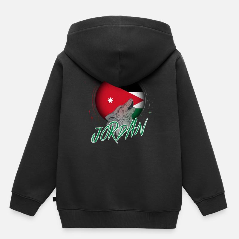 Jordanien - Kinder Premium Organic Hoodie - Schwarz