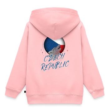 Czech Republic - Kids Premium Organic Hoodie - rose - Back - AI Model Kid Female (0cm)