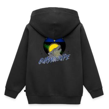 Guadeloupe - Kinder Premium Organic Hoodie - Schwarz - Hinten - AI Model Kid Male (0cm)