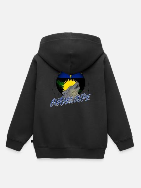 Guadeloupe - Kinder Premium Organic Hoodie - Schwarz
