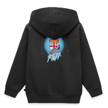 Fiji - Kids Premium Organic Hoodie - black - Back - AI Model Kid Male (0cm)