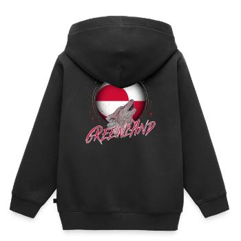 Groenland - Sweat Premium à capuche enfant bio - noir - Dos - AI Model Kid Male (0cm)