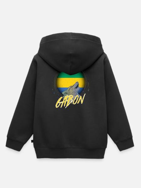 Gabun - Kinder Premium Organic Hoodie - Schwarz