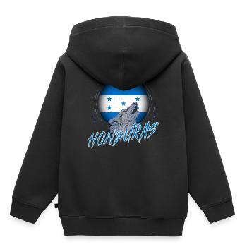Honduras - Sweat Premium à capuche enfant bio - noir - Dos - AI Model Kid Male (0cm)