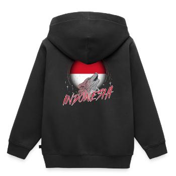 Indonesia - Kids Premium Organic Hoodie - black - Back - AI Model Kid Male (0cm)