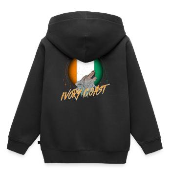 Ivory Coast - Kids Premium Organic Hoodie - black - Back - AI Model Kid Male (0cm)