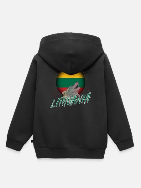 Litauen - Kinder Premium Organic Hoodie - Schwarz