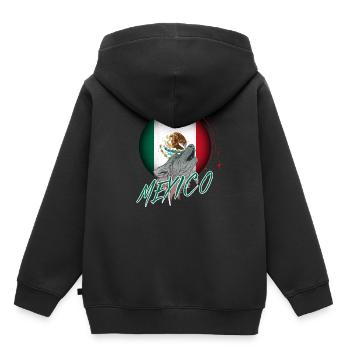 Mexiko - Kinder Premium Organic Hoodie - Schwarz - Hinten - AI Model Kid Male (0cm)