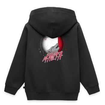 Malte - Sweat Premium à capuche enfant bio - noir - Dos - AI Model Kid Male (0cm)