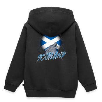 Ecosse - Sweat Premium à capuche enfant bio - noir - Dos - AI Model Kid Male (0cm)