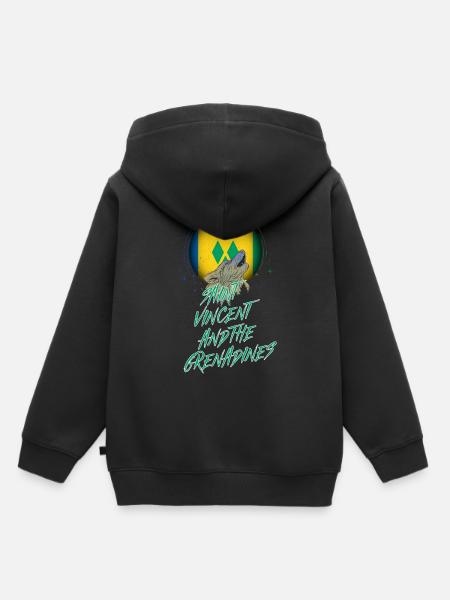 St. Vincent und die Grenadinen - Kinder Premium Organic Hoodie - Schwarz