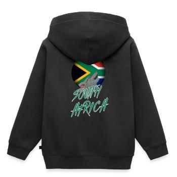Südafrika - Kinder Premium Organic Hoodie - Schwarz - Hinten - AI Model Kid Male (0cm)