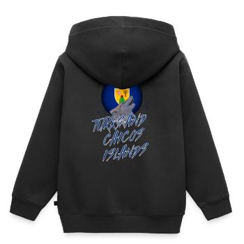 Turks and Caicos Islands - Kids Premium Organic Hoodie - black - Back - AI Model Kid Male (0cm)
