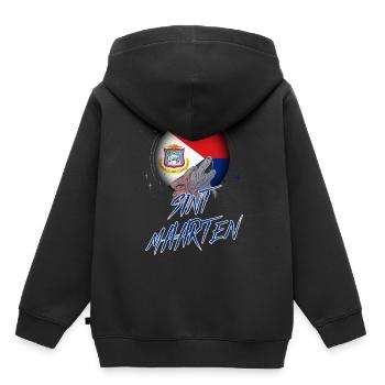 Sint Maarten - Kinder Premium Organic Hoodie - Schwarz - Hinten - AI Model Kid Male (0cm)