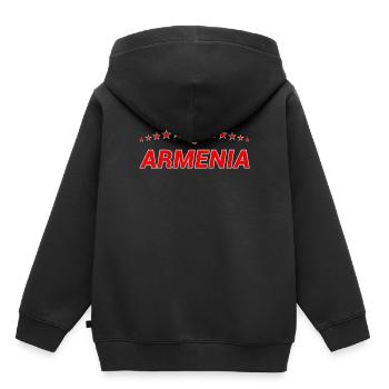Armenien - Kinder Premium Organic Hoodie - Schwarz - Hinten - AI Model Kid Male (0cm)