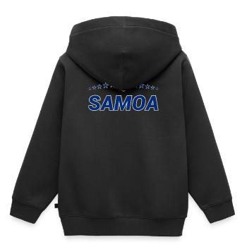 Samoa - Kinder Premium Organic Hoodie - Schwarz - Hinten - AI Model Kid Male (0cm)