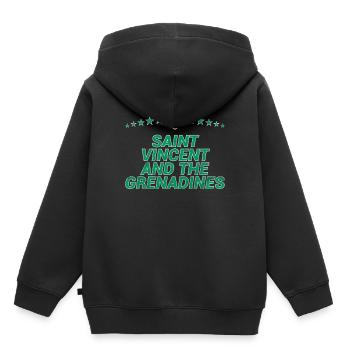 St. Vincent und die Grenadinen - Kinder Premium Organic Hoodie - Schwarz - Hinten - AI Model Kid Male (0cm)