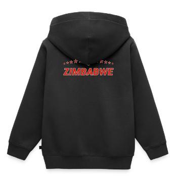 Zimbabwe - Sweat Premium à capuche enfant bio - noir - Dos - AI Model Kid Male (0cm)