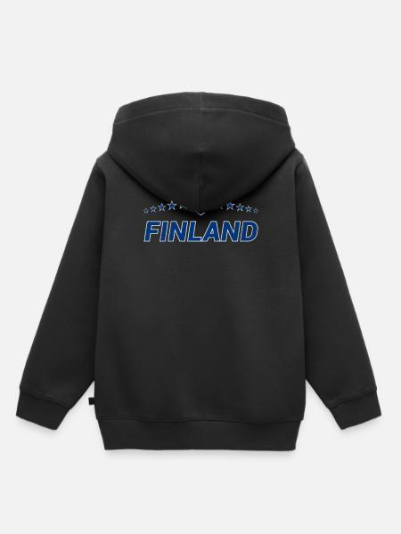 Finnland - Kinder Premium Organic Hoodie - Schwarz