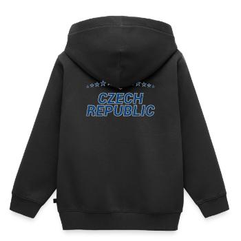 République tchèque - Sweat Premium à capuche enfant bio - noir - Dos - AI Model Kid Male (0cm)