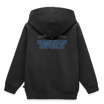 Dominikanische Republik - Kinder Premium Organic Hoodie - Schwarz - Hinten - AI Model Kid Male (0cm)