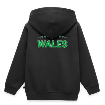 Pays de Galles - Sweat Premium à capuche enfant bio - noir - Dos - AI Model Kid Male (0cm)