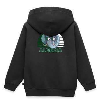 Algerien - Kinder Premium Organic Hoodie - Schwarz - Hinten - AI Model Kid Male (0cm)