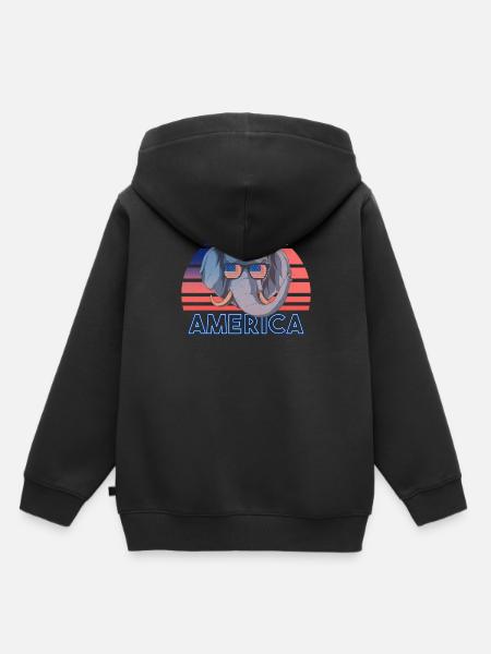 USA - Kinder Premium Organic Hoodie - Schwarz