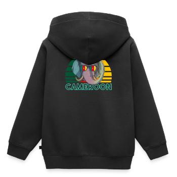 Kamerun - Kinder Premium Organic Hoodie - Schwarz - Hinten - AI Model Kid Male (0cm)