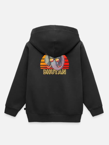 Bhutan - Kinder Premium Organic Hoodie - Schwarz