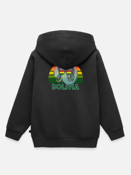 Bolivien - Kinder Premium Organic Hoodie - Schwarz