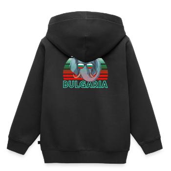 Bulgaria - Kids Premium Organic Hoodie - black - Back - AI Model Kid Male (0cm)