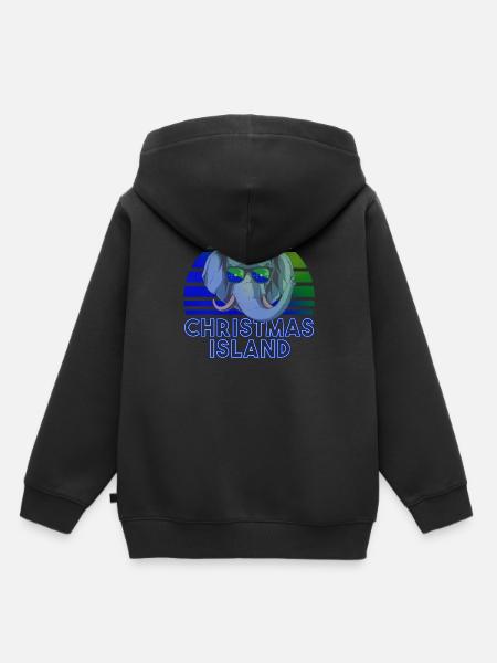 Weihnachtsinsel - Kinder Premium Organic Hoodie - Schwarz
