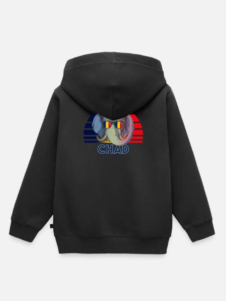 Tschad - Kinder Premium Organic Hoodie - Schwarz