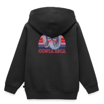 Costa Rica - Kinder Premium Organic Hoodie - Schwarz - Hinten - AI Model Kid Male (0cm)