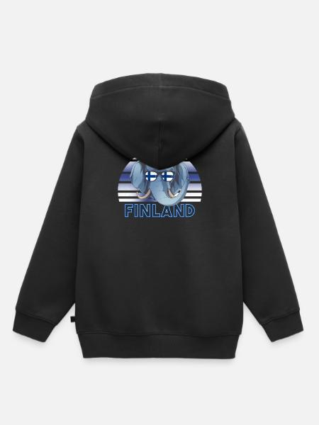 Finnland - Kinder Premium Organic Hoodie - Schwarz
