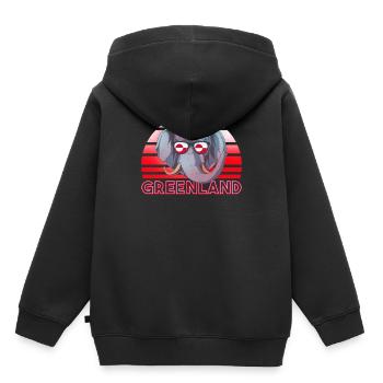 Groenland - Sweat Premium à capuche enfant bio - noir - Dos - AI Model Kid Male (0cm)